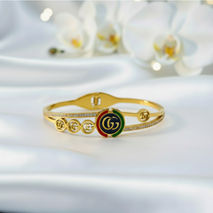 Multicolor Emblem Crystal Bracelet