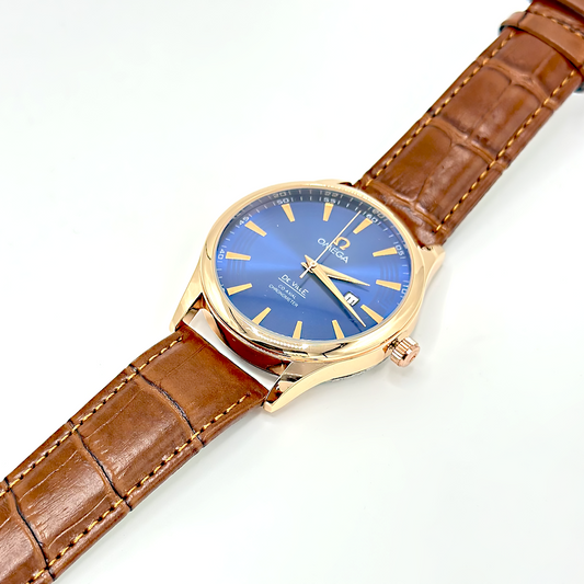 Omega De Ville Co-Axial Blue Dial Watch