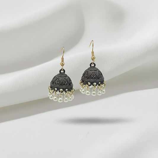 Onyx Pearl Jhumka