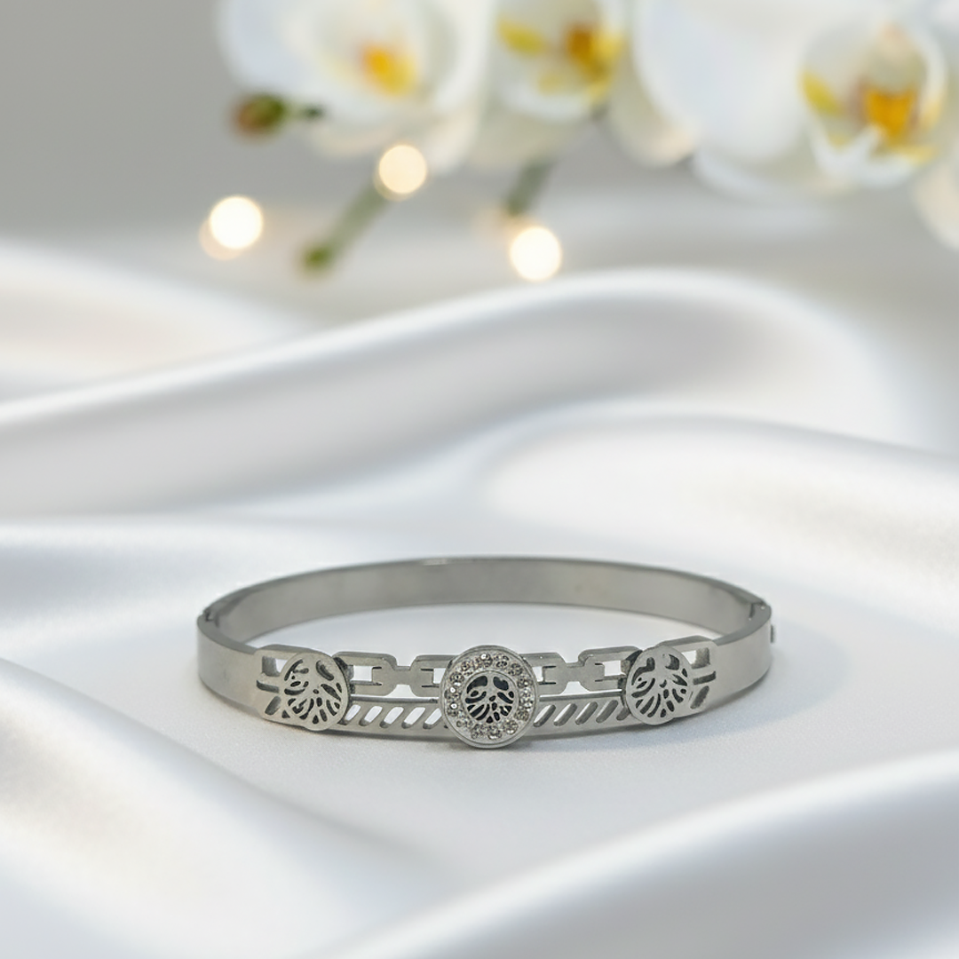 Ornate Medallion Link Bangle