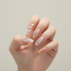 Peachy Knit Charm Press-Ons