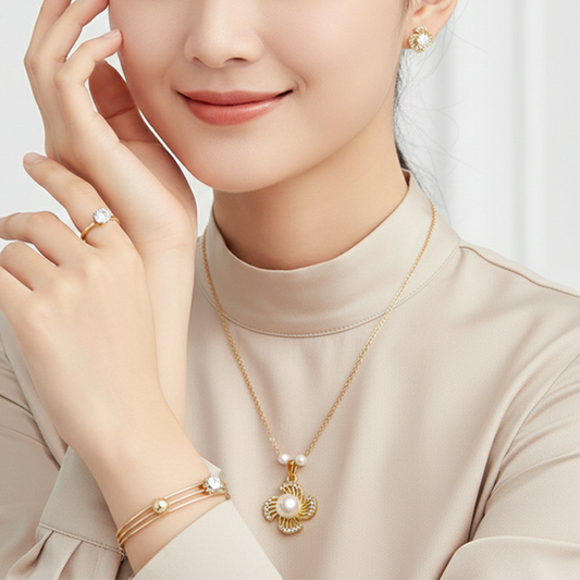 Pearl Blossom Jewelry Set