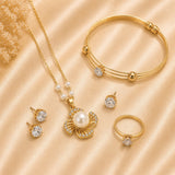 Pearl Blossom Locket Set