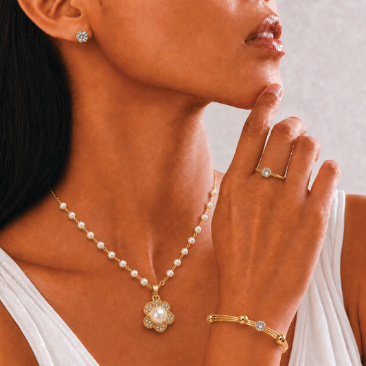 Pearl Floral Set