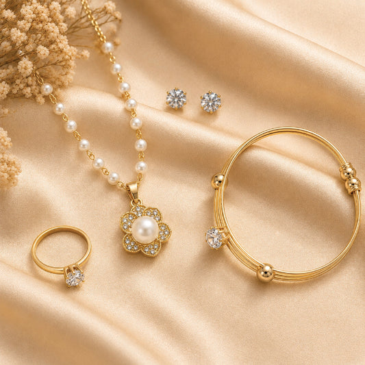 Pearl Floral Set