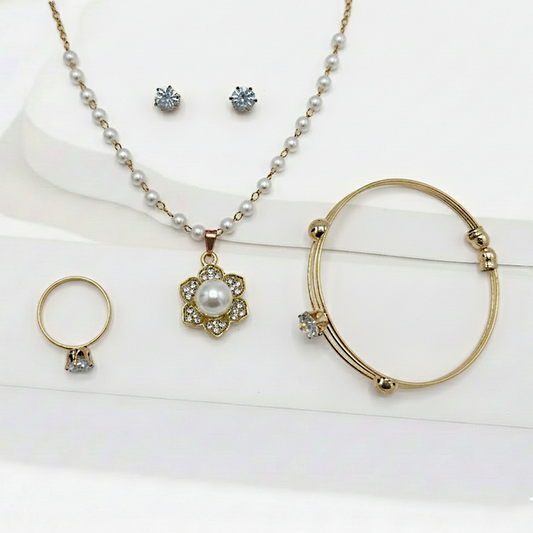 Pearl Floral Set