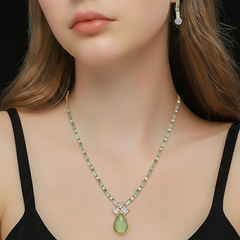 Peridot Teardrop Crystal Set