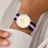 Pink Horizon Stripe Watch