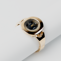 Premium Gold-Tone Women’s Round Dial Bracelet Watch