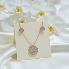 Radiant Pavé Circle Jewelry Set