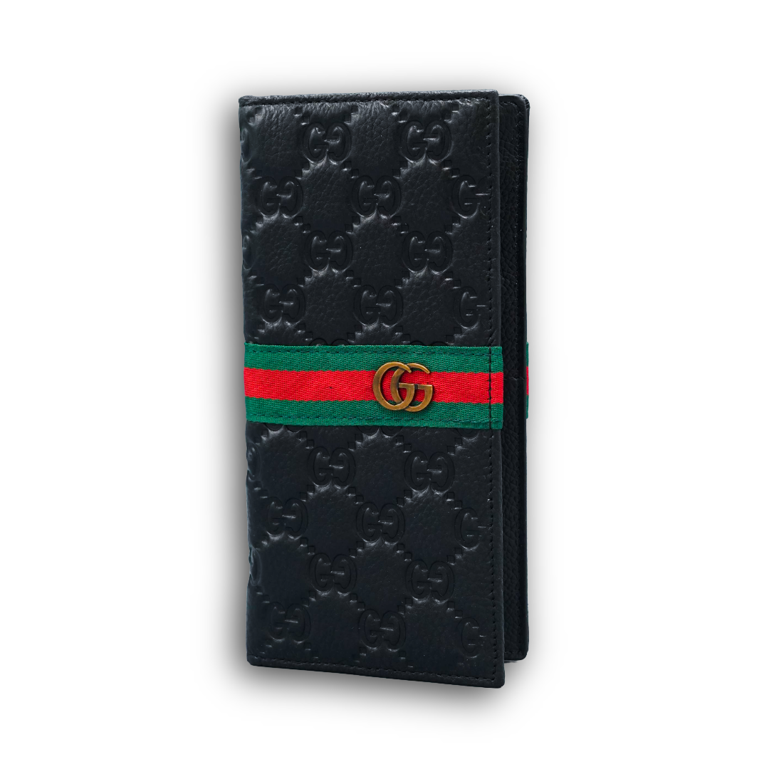 GG Stripe Leather Wallet