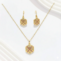 Ruby Hexagon Sparkle Set