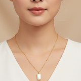 S-White Rectangle Locket