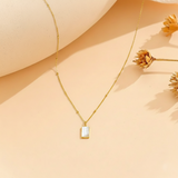 S-White Rectangle Locket