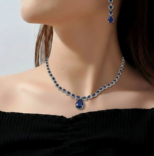 Sapphire Teardrop Set