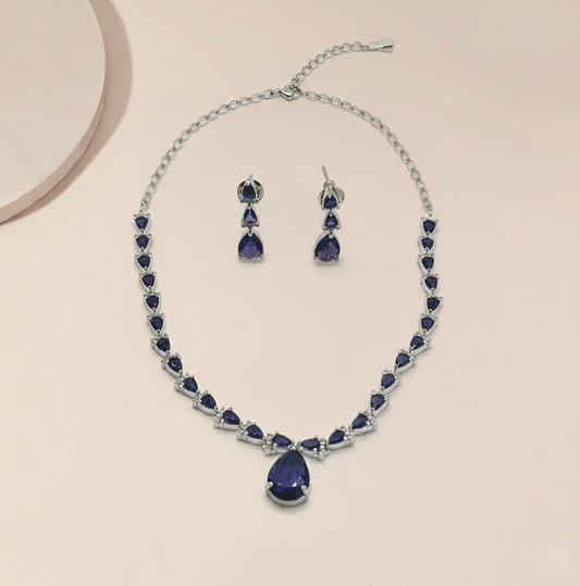 Sapphire Teardrop Set