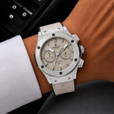 Silver-Tone Chronograph Watch  Description