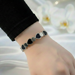 Silver Heart Braclate