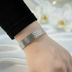Silver Lattice Bangle