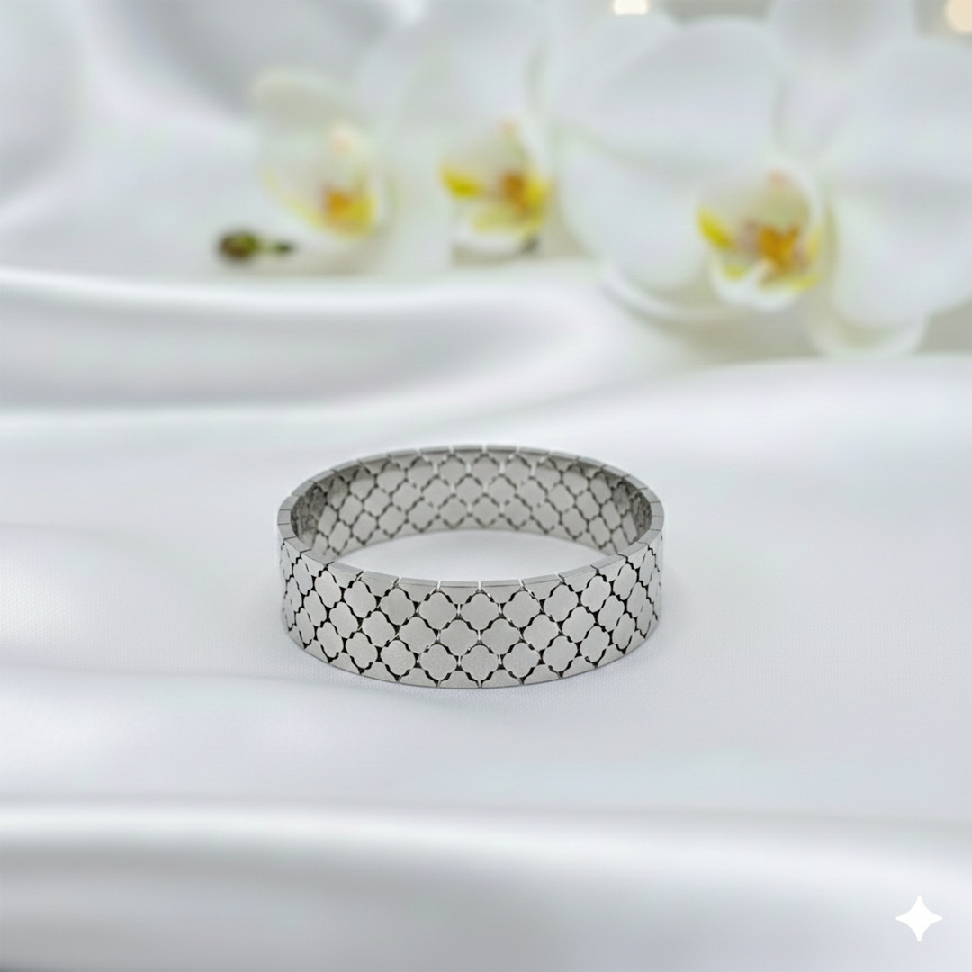 Silver Lattice Bangle