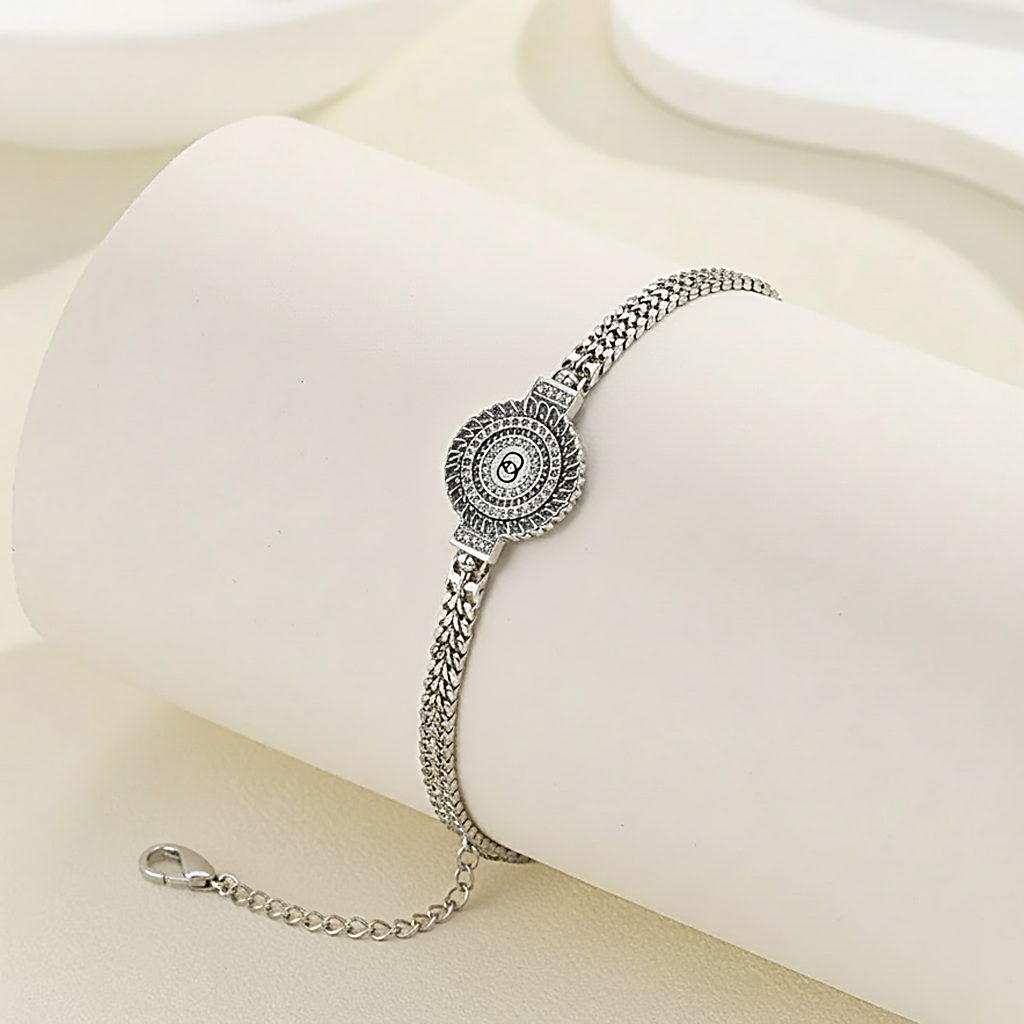 Silver Medallion Bracelet