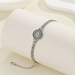 Silver Medallion Bracelet