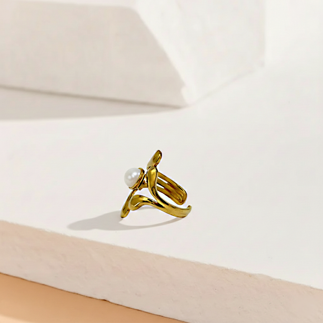 Silver White Gemstone Ring