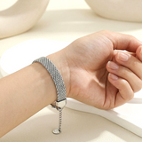 Silver Woven Mesh Bracelet