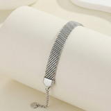 Silver Woven Mesh Bracelet