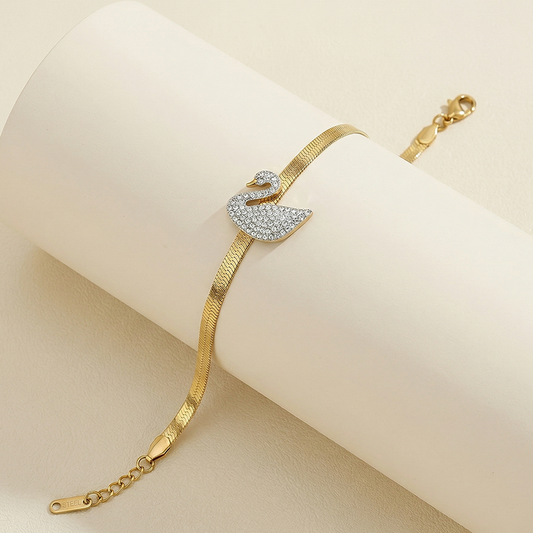 Swan Charm Bracelet