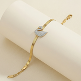 Swan Charm Bracelet