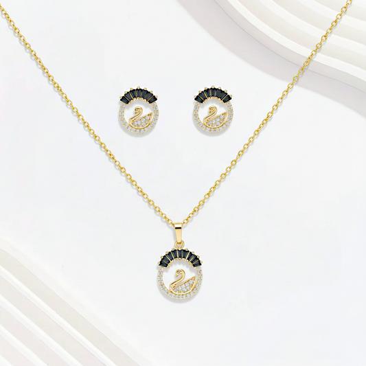 Swan Locket Set