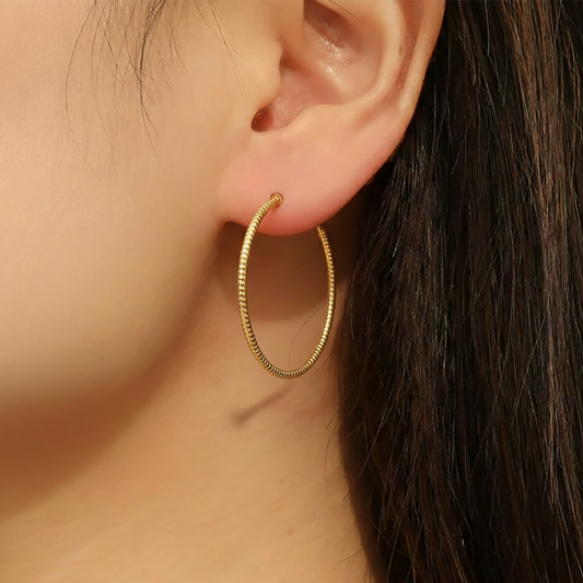 Textured Large Hoops