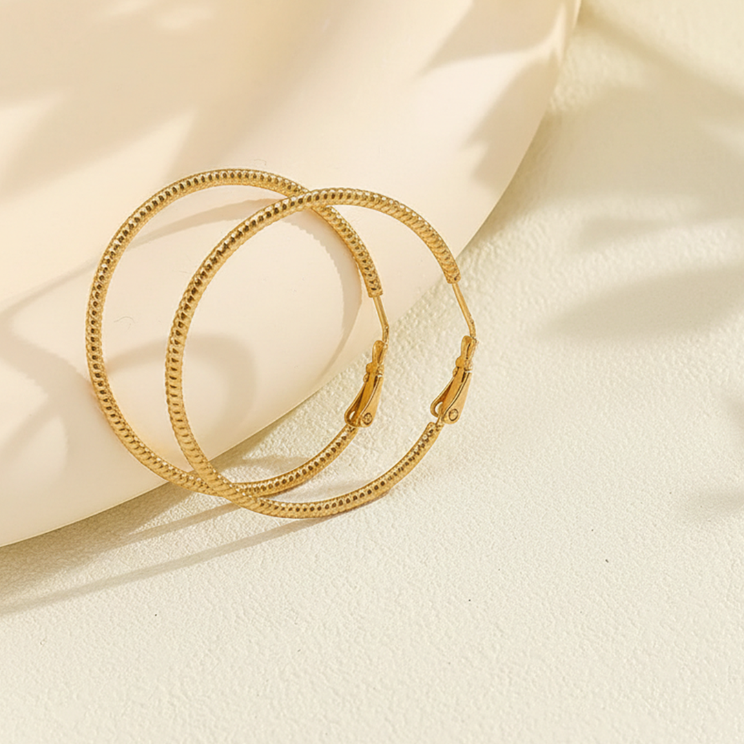 Textured Large Hoops
