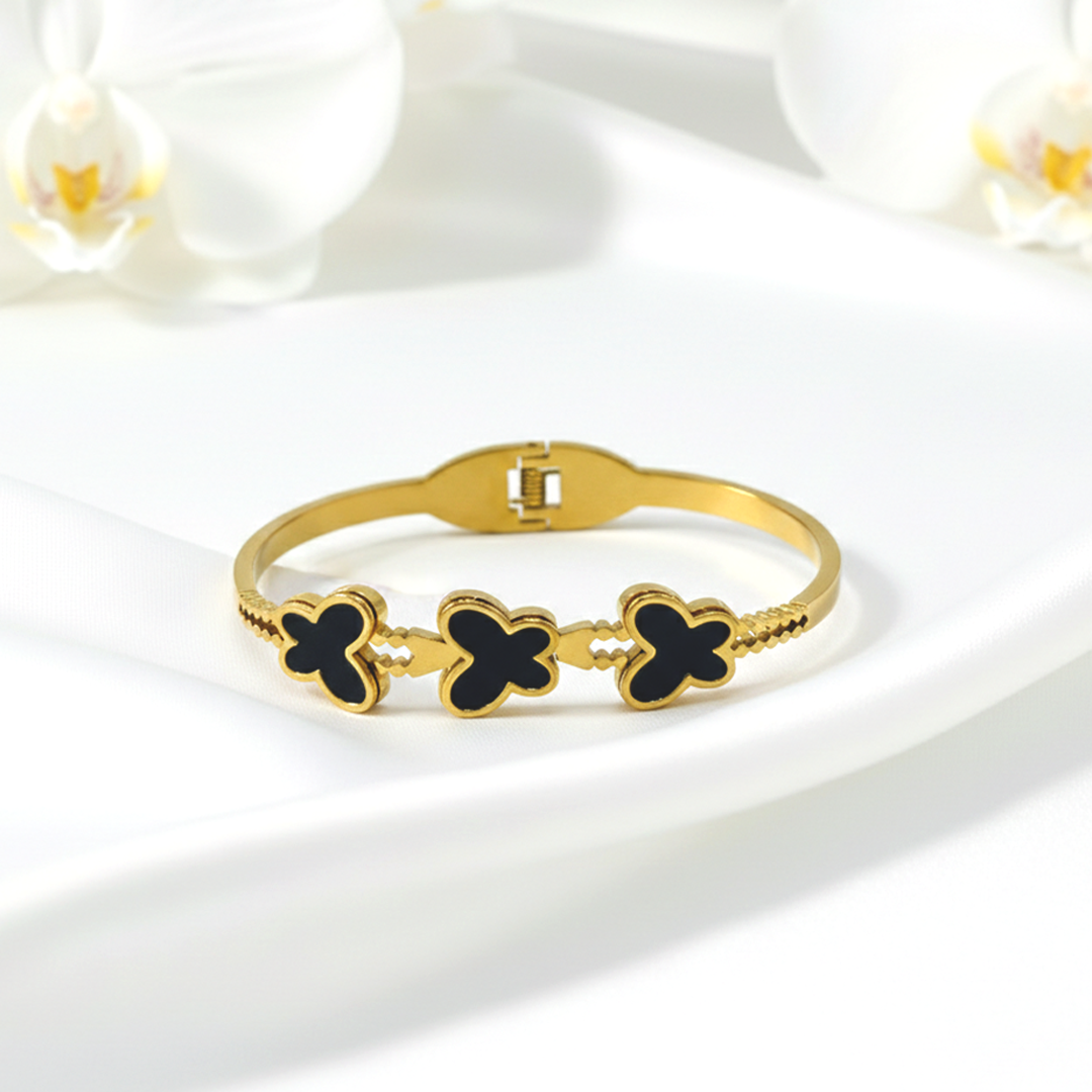 Triple Clover Gold Bracelet
