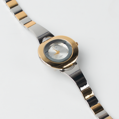 Two-Tone Women’s Round Dial Classic Bracelet Watch