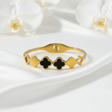 Gold Clover Bangle