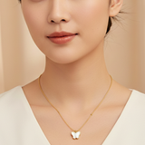 White Butterfly Locket