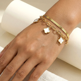 White Cleef Clover Bracelet