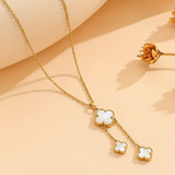 White Clover Lariat Pendants