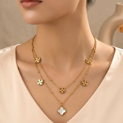White Gold Clover Pendant