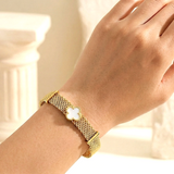 White Quatrefoil Bracelet