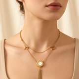 White Star Medallion Tassel