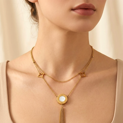 White Star Medallion Tassel