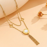 White Star Medallion Tassel