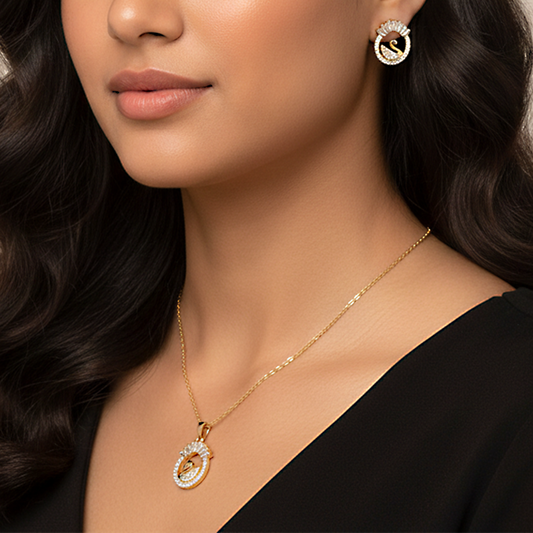 White Zircon Swan Set