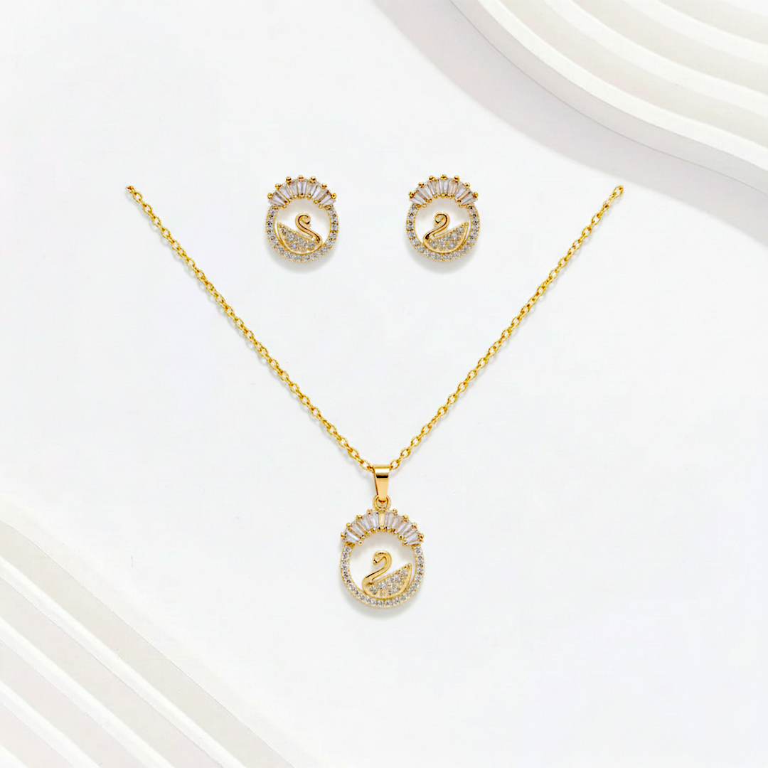 White Zircon Swan Set
