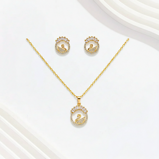 White Zircon Swan Set