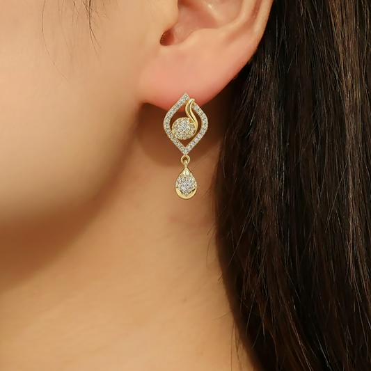 Zirconia Leaf Dangles