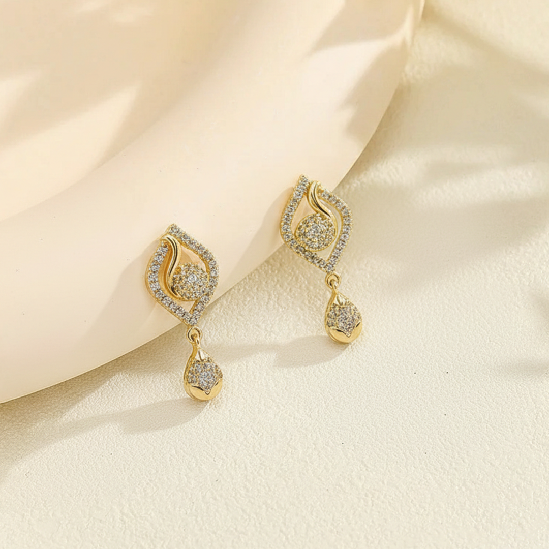 Zirconia Leaf Dangles